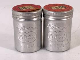 Kb-17 Adox Dr. C. Schleussner Aluminum Film Canisters 2 For 35mm
