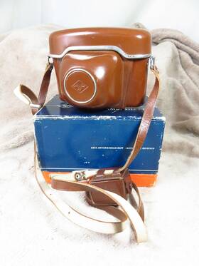 Agfa 6014 Vintage Retro Ambi Silette Leather Camera Case Box #6014 - Great Shape
