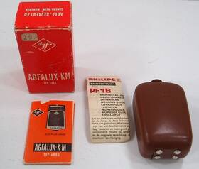 6880 Agfa Vintage Agfalux Km Typ Camera Flash In Box Paperwork Excellent Cond