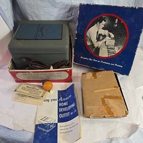 No.2a Ansco 1950s Photograph Home Developing Outfit No. 2a Original Vintage Box Instru
