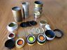 Antique Lot Of Brass Camera Lens Varies