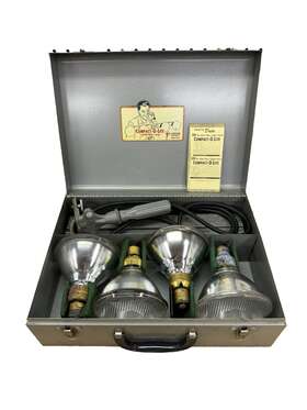 Arrow 4-lite Vintage Compact-o-lite Photo Movie Light Bar With 4 Lights And Case By