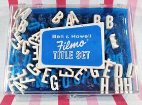 1023-3 Bell And Howell 1950s Filmo Block Letter Titling Ceramic Letters Numbers Symbols