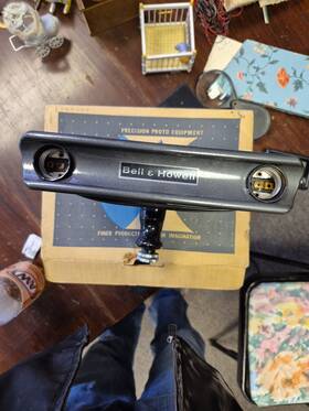 Bell And Howell 36580 Vintage 2 Lamp Movie Light Bar W Handle - Tested B &h Part#36580