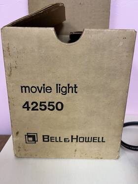 42550 Bell And Howell Vintage Movie Light Bulb Lamp In Original Box Works