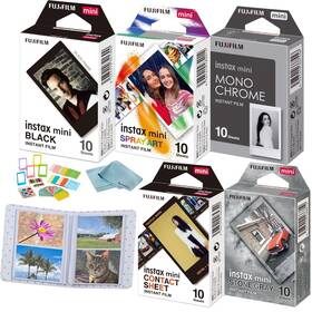 Bluebirdsales 695845036965 Fujifilm Instax Mini Instant Film 50 Exposures 10 Of Each Black Frame Spr