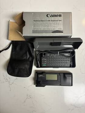 Cz6-0958 Canon Technical Back E With Keyboard Unit Film Camera Untested