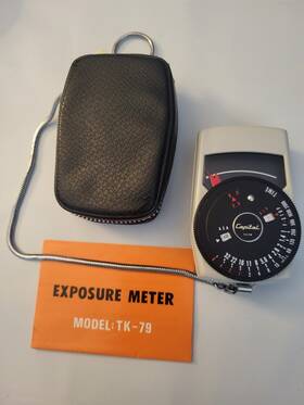 Capital Tk-79 Vintage Analog Exposure Meter For Camera With Original Case