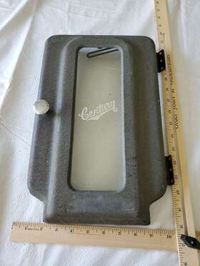 D017ss Century Projector Door With Glass Vintage Theater Decor 15x9.25