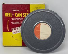 1426 Compco Vintage Corp Metal 6 Inch 8mm Film Reel 300ft With Can Boxed