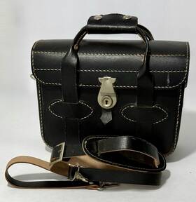 C514 Diamond Vintage Camera Bag Model Black Genuine Leather Made In Usa