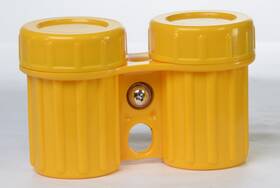 Dl-4122w Dot Line Vintage Waterproof Yellow Twin Film Action Safety Case New Old Stock