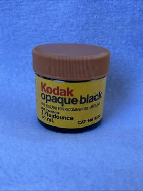 Eastman 4312 Vintage Kodak Opaque Black Jar 1 Fluidounce 30 Ml Cat 146 Unopened