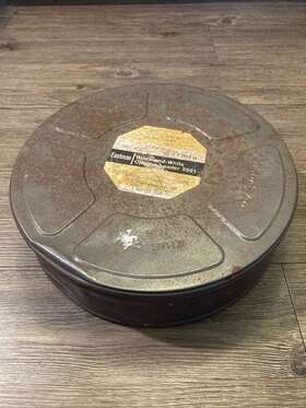 55.625 Eastman Kodak 5981 Vintage Movie Camera Film Tin Can Metal Canister Usa