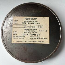 Eastman Kodak 7302-83-26 Vintage 16mm Film Reel Military Can 1954 Unknown Footage 7 Inch