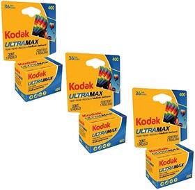 135-36 Electronics World 727002507766 Kodak Ultramax 400 Color Print Film 36 Exp. 35mm Dx 108 Pics Pack
