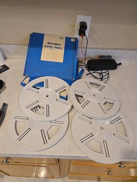 240m Elmo 2163 4 Genuine Auto Reel And Case 800ft For Super 8 Film Projector-germany