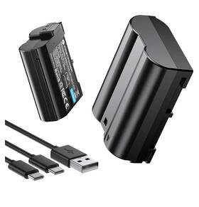 En-el15c Firstpower 2400mah 2-pack Replacement Battery With Usb-c Fast Charging