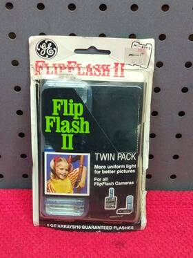 Ge 043168990776 Vintage Flip Flash Ii 2 Twin Pack Packs For Flipflash Cameras Nos