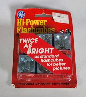 Ge 043168991773 Vintage General Electric Flashcubes Flash Cubes 6-pack Hi-power New Sealed