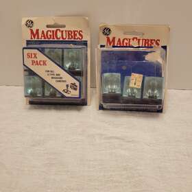 36-b1 Ge Lot Of 1 Magicubes Vintage 6 Pack Nip Camera Flash Bulbs 3 Loose Open Pkg