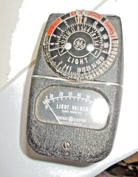 8dw58y4 Ge Vintage General Electric Exposure Meter Light Values Photography