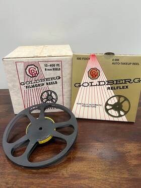 4rs8 Goldberg Lot Of 12 Vintage 8mm Relflex 400ft 7 Inch Film Reel And Box. New Old Stock