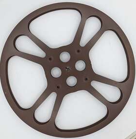 D-122.017 Goldberg Bros Authentic 1963 14 Inch Metal Film Movie Reel Usa Industrial Wall Art