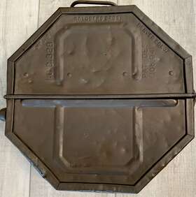 108.941 Goldberg Brothers Vtg Bros Double Reel Carrying Canister Denver Co Pat 15 Inch