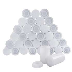 Heqishun 651721404228 35mm Film Canisters With Caps 35 Pack Plastic White Empty Canister Case