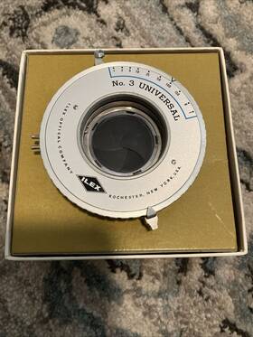 11276 Ilex Vintage Optical Company Number 3 Universal Shutter In Box