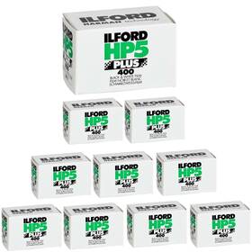 10-pac Ilford 842510113593 Hp5 Plus Iso 400 Black And White 35mm Roll Film 36 Exposures