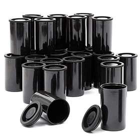 Jonsnowo 438051396157 Empty Film Canisters With Caps Black Plastic Canister Holder 10pcs