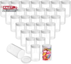Juvale 726084313675 Film Canisters With Caps - 30-count 35mm Clear Plastic Cylinders
