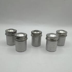 Kodak 026521354163 Vintage Lot Of 5 Metal Film Canisters
