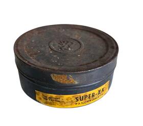 25744a Kodak 1940s 1950s Kp Super-xx Panchromatic Film Tin Can Canister Vtg