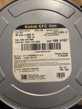 4157 Kodak Eastman Cfr Film Can Canister - 35 Mm 500 Ft Cat 169 Empty