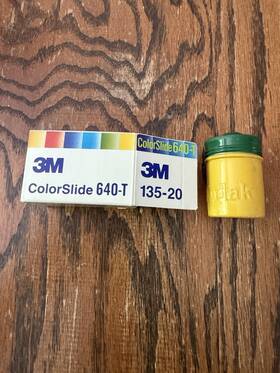 Kodak 640-t 1984 Colorslide Box And Canister