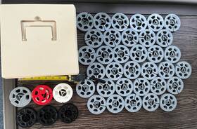A01850 Kodak Lot Of 40 3 Inch 8mm Film Reels Empty - 37 Are Gray Or Black Usa Vtg