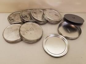 R-2343 Kodak Recordak Supply Spools Metal Film Cans With Empty 5 Inch Reels For 16mm 200ft