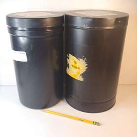 S0-118 Kodak Huge 10 Inch Film Canister Lot Of 2 Aerial Marked Unclassified No