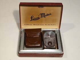 Leica 66931 Vintage Meter Set #66931 Light And Booster Leather Cases Storage Box