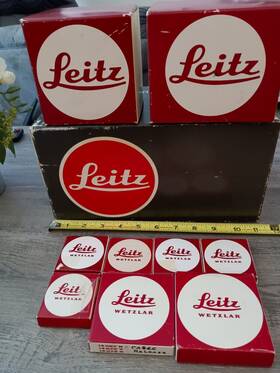 11239 Leitz Leica Empty Original Boxes 10 Pcs. For 2 Lenses Large Box 7
