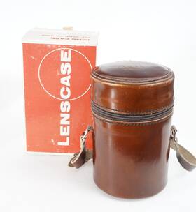 Leitz 98283 Ex E. #3 Lens Case Brown Leather Strap For Elmarit-r 90mm