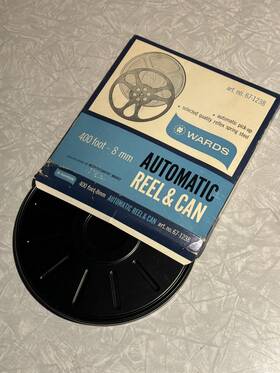 671238 Montgomery Wards 8mm Film 7 Inch Movie Reel With Can Vintage 400ft New