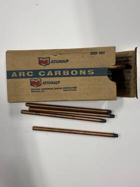 L3593 National 50 Carbon Arc Rods 7mm X 6 Inches Carbons Cat. No. Read