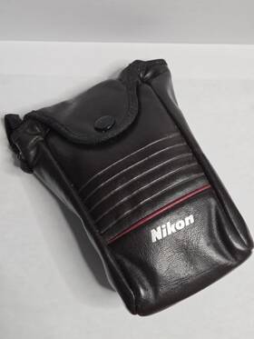 Cs-l35a Nikon Vintage Brown Leather Camera Bag Made In Japan