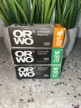 Np20 Orwo Np15 And Black White 120 Mm Film Lot Of 3 German Democratic Republic