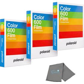Polaroid 120096771712 3 Pack Color Instant Film For 600 And I-type Cameras 24 Photos Bundle With A