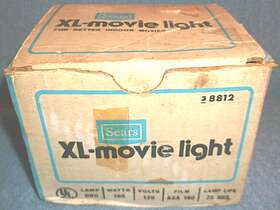 38812 Sears Vintage Xl - Movie Light For Better Indoor Movies New In Open Box